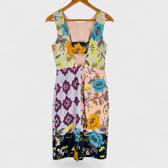 Anthropologie Maeve Lissa Twill Floral Multicolor Sheath Sleeveless Dress Size 2 - Picture 3 of 16